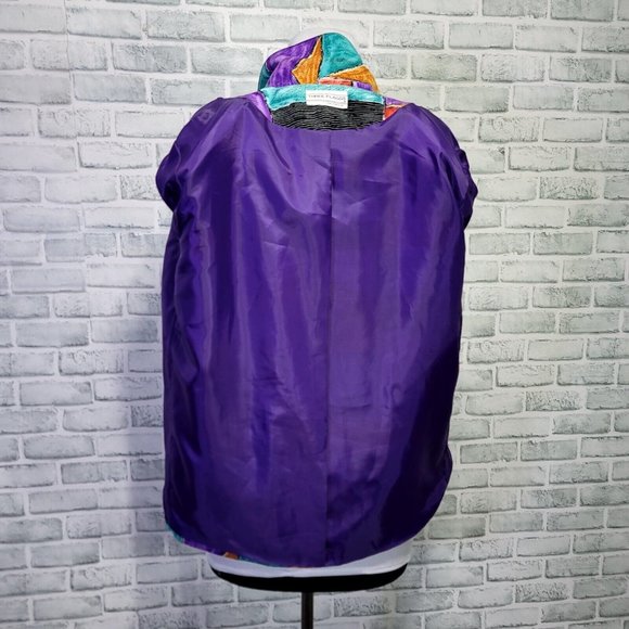 Vintage Multicolor Abstract Blazer - Picture 5 of 10